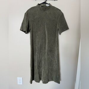 Olive Green Corduroy Mini  Dress
